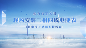现场安装三相四线电能表（带电流互感器和接线盒）